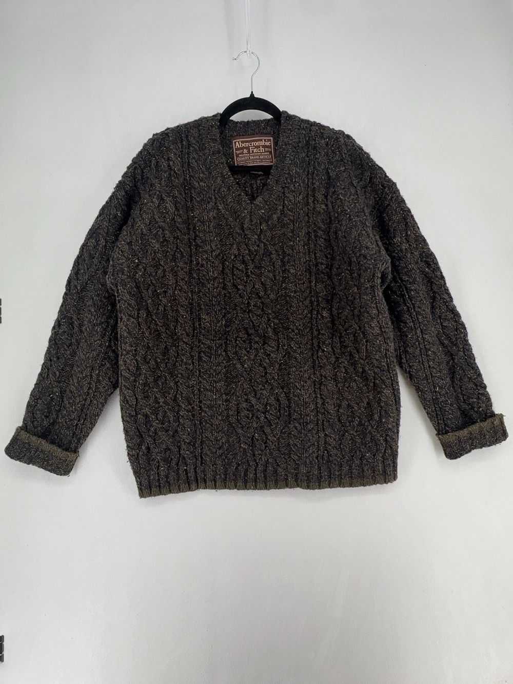 VTG Abercrombie and Fitch 100% Shetland Wool Pullover Sweater size M